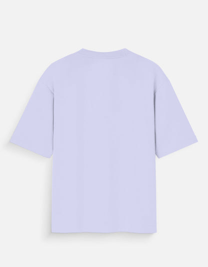 goAt kart unisex oversized streetwear t-shirt in light purple shown from the back